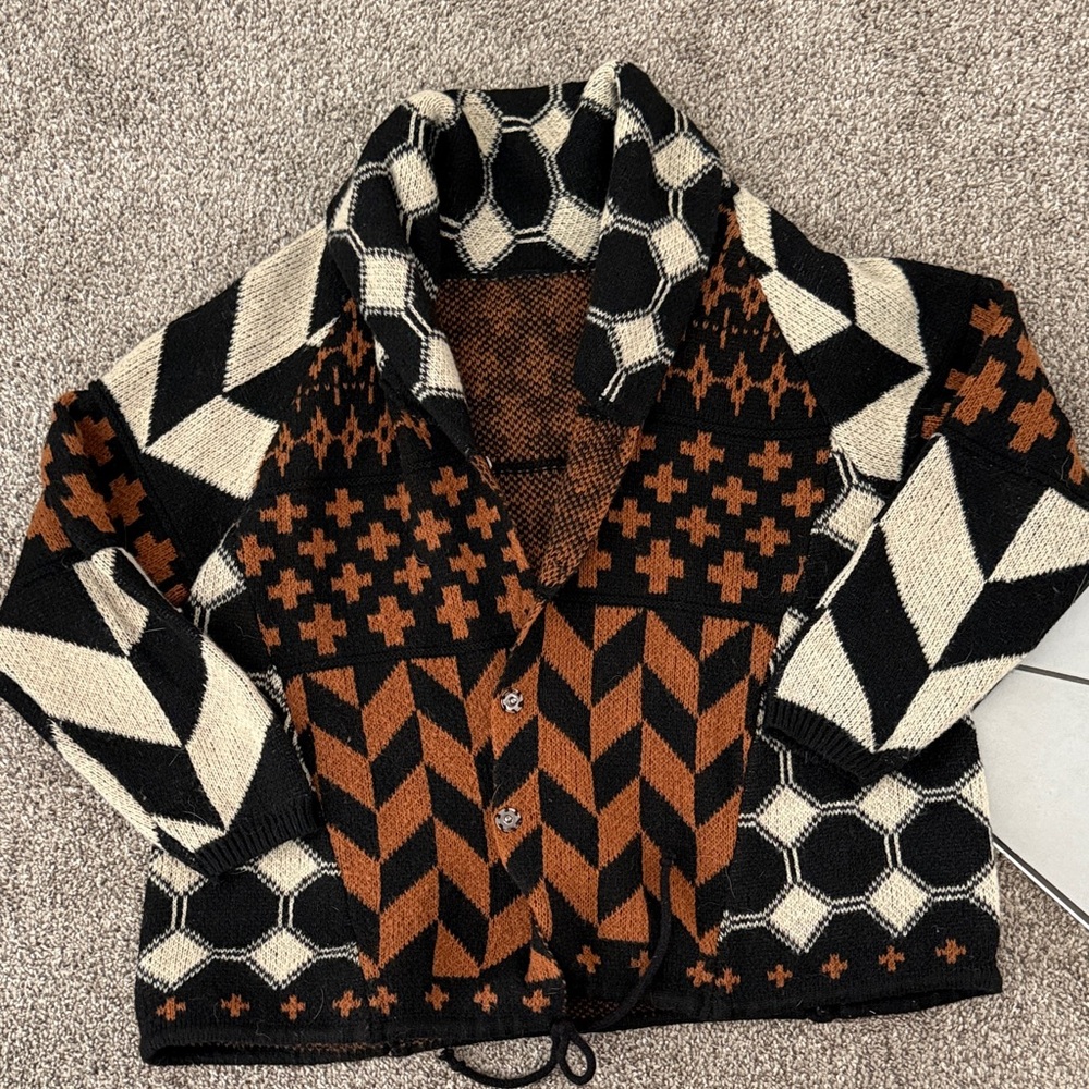 Black and Brown Cardigan
